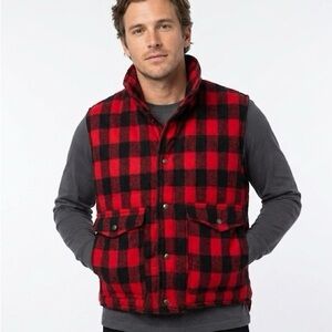 Sportsman’s Choice vintage outdoor insulated buffalo plaid puffer vest L